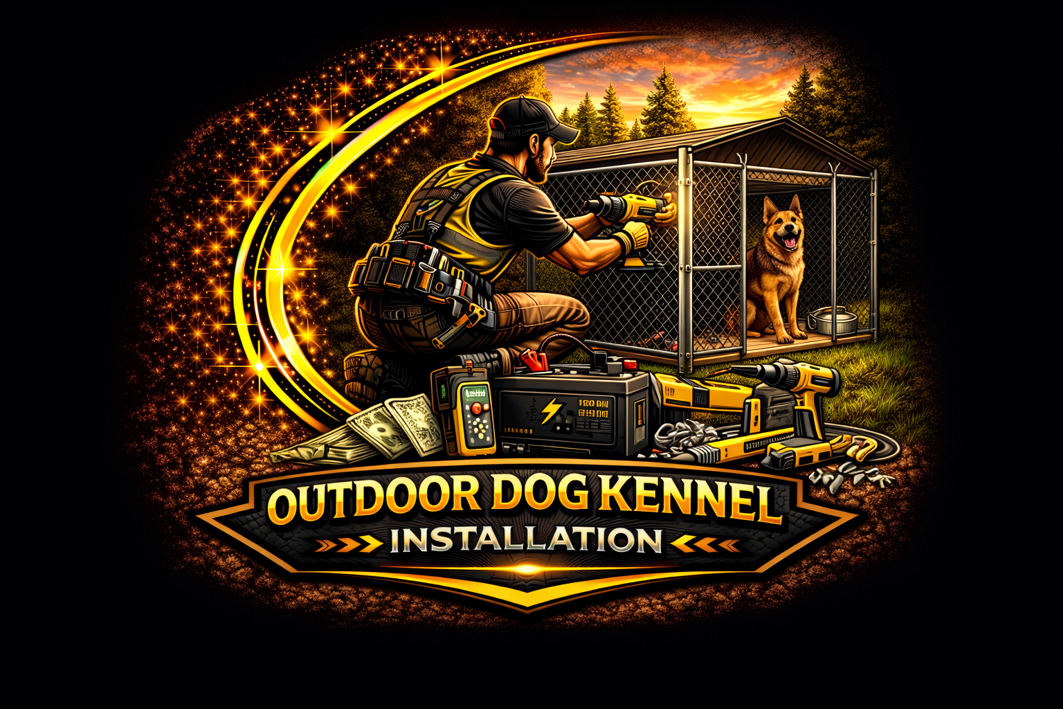 Outdoor Dog Kennel Installation London Logo